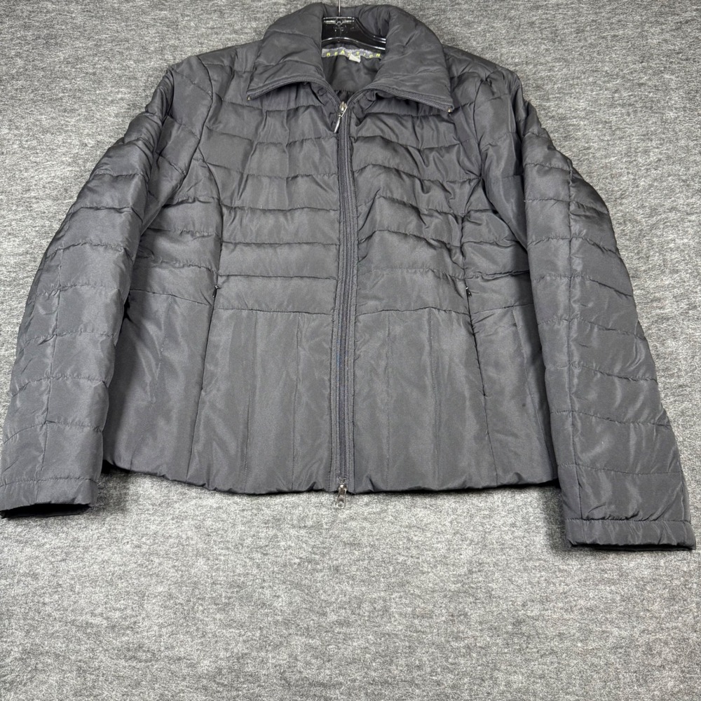 Kenneth Cole Reaction Puffer Jacket Womens XL‎ Extra Large Black Quilted